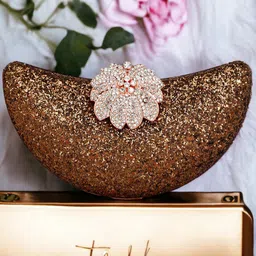Toobacraft Embellished Half Moon Clutch-48