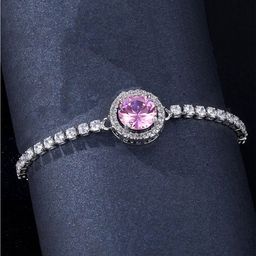 Jewels Galaxy Cubic Zirconia Silver-Plated Wraparound Bracelet-image-63