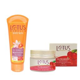 Lotus Herbals Sustainable Set of Nutramoist Skin Renewal Daily Cream  Safe Sun UV Screen Sunscreen-37