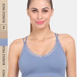 Amour Secret Pack Of 2 Lightly Padded Non Wired Anti-Odour Sports Bra-image-59