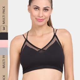 Amour Secret Pack of 3 Lightly Padded Workout Bra-image-91