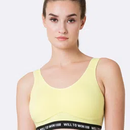 Van Heusen Proactive Women Sweet Yellow Anti Bacterial Wireless Sports Bra-picture-27