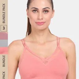 Amour Secret Pack of 3 Lightly Padded Sports Bra-image-37