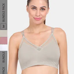 Amour Secret Pack of 3 Lightly Padded Anti-Odour Sports Bra-image-89