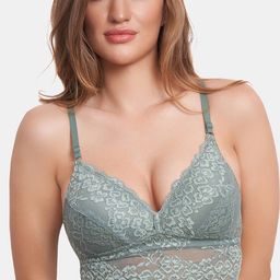MAROON Floral Bralette Medium Coverage Heavily Padded Bra With All Day Comfort-17