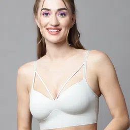 PrettyCat Medium Coverage Non-Wired Lightly Padded Bralette All Day Comfort Bra-30