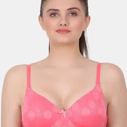 Amour Secret Polka Dots Printed Full Coverage Lightly Padded Everyday Bra All Day Comfort-4