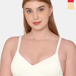 KOMLI Pack Of 3 Full Coverage Lightly Padded Cotton T-shirt Bra With All Day Comfort-image-78