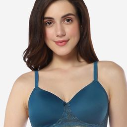 Amante Floral Lace Full Coverage Lightly Padded Ultra Soft T-shirt Bra with All Day Comfort-image-55