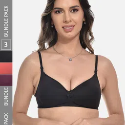 StyFun Pack Of 3 Lightly Padded Full Coverage Bra-20