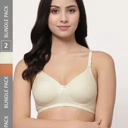 Docare Pack Of 2 Full Coverage Lightly Padded Cotton T-Shirt Bras With All Day Comfort-16