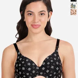 shyaway Pack of 3 Floral Medium Coverage Lightly Padded T-shirt Bra-All Day Comfort-image-58