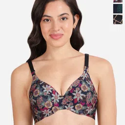 shyaway Pack of 3 Floral Medium Coverage Lightly Padded T-shirt Bra-All Day Comfort-image-59