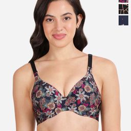 shyaway Floral Bra Medium Coverage Underwired Lightly Padded-image-55