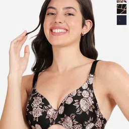 shyaway Pack Of 3 Floral Coverage Underwired Lightly Padded T-shirt Bra-All Day Comfort-picture-34