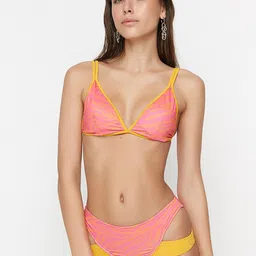 Trendyol Women Pink & Yellow Solid Bikini Bottom-image-56