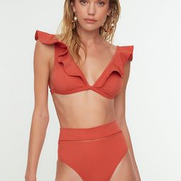 Trendyol Women Rust Solid Swim Bottoms-101