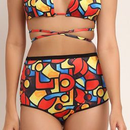 EROTISSCH Women Red & Yellow Printed Swim Briefs-picture-22