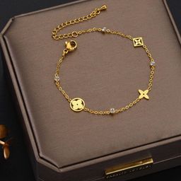 MYKI Women Gold-Plated Cubic Zirconia Link Bracelet-36