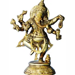 Aakrati Gunmetal-Toned Brass Religious Showpiece-picture-7