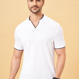 BYFORD by Pantaloons Mandarin Collar Slim Fit T-shirt-picture-34