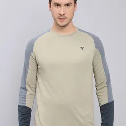 Technosport Antimicrobial Colourblocked Training & Gym Slim Fit Sports T-shirt-image-20