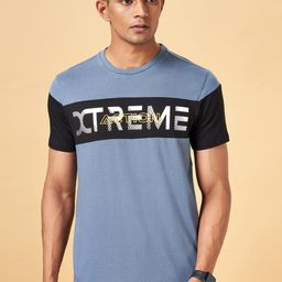 Ajile by Pantaloons Typography Printed Round Neck Slim Fit Regular T-shirt-image-95