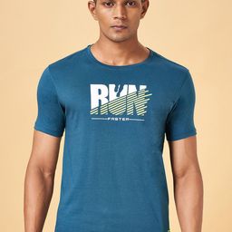 Ajile by Pantaloons Typography Printed Round Neck Cotton Slim Fit Regular T-shirt-image-90