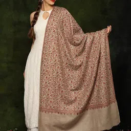 Exotic India Floral Embroidered Pashmina Shawl-picture-22