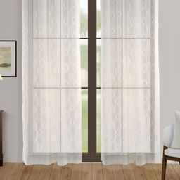 SWAYAM White Embroidered Sheer Door Curtain-image-89