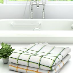 Athom Trendz Set of 2 Striped 210 GSM 100% Cotton Soft Bath Towel-19