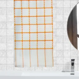 Athom Trendz Set Of 4 Orange & White Solid 210  GSM Pure Cotton Bath Towels-3