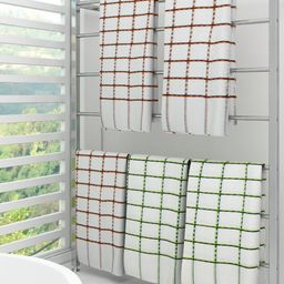 Athom Trendz Set Of 5 Striped 210GSM Cotton Bath Towels-34