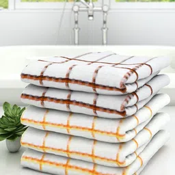 Athom Trendz Set of 5 Striped 210 GSM Pure Cotton Bath Towels-38