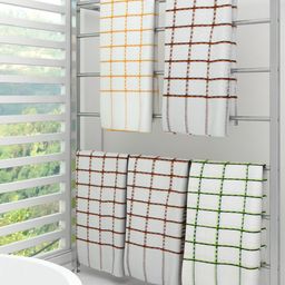 Athom Trendz Set Of 5 Striped 210 GSM Cotton Bath Towels-3