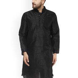 Enciger Mandarin Collar Long Sleeve Thread Work Straight Kurta-image-90