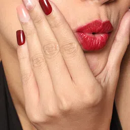 LICK 30 Pcs Glossy Stones Fake nails-Artificial Nails-Press On Nails - Nude-30