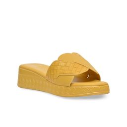Jove Mustard PU Wedge Sandals-10