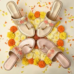 Rocia Embellished One Toe Wedge Heels-15