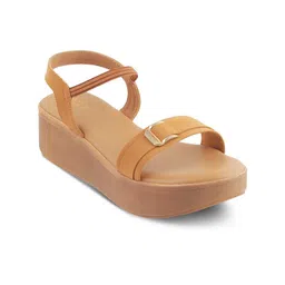 Tresmode Buckle Embellished Wedge Heels-17