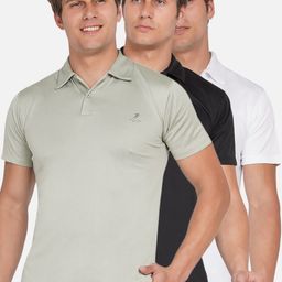 ARMISTO Men Pack of 3 Polo Collar Dri-FIT Training or Gym T-shirts-image-37