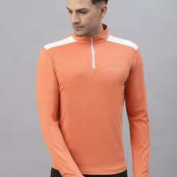 JUMP USA High Neck Long Thumb Hole Sleeves Rapid-Dry T-shirt-image-72