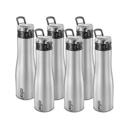Pexpo Black 6 Pieces Stainless Steel Single Wall Vacuum Sipper Water Bottle 1 L Each-image-35