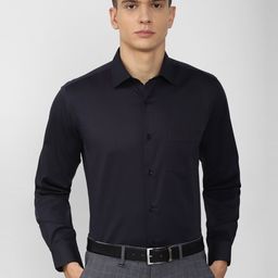 Van Heusen Men Black Pure Cotton Formal Shirt-image-35