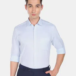 Arrow Men Self Design Dobby Cotton Formal Shirt-image-30