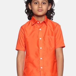 Sethukrishna Boys Orange Classic Casual Shirt-image-86
