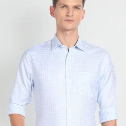 Arrow Other Checks Cotton Formal Shirt-image-15