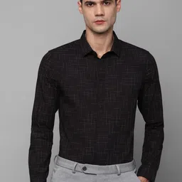 Louis Philippe Slim Fit Opaque Checked Pure Cotton Formal Shirt-image-57