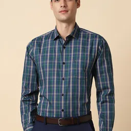 Allen Solly Checked Printed Cotton Slim Fit Formal Shirt-image-28