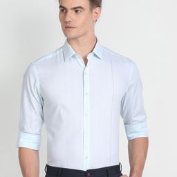 Arrow Slim Fit Striped Spread Collar Long Sleeve Formal Shirt-image-31
